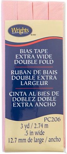 Light Pink Double Fold Bias Tape